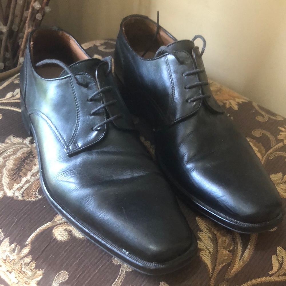Mike Konos Italian made black leather men’s shoes